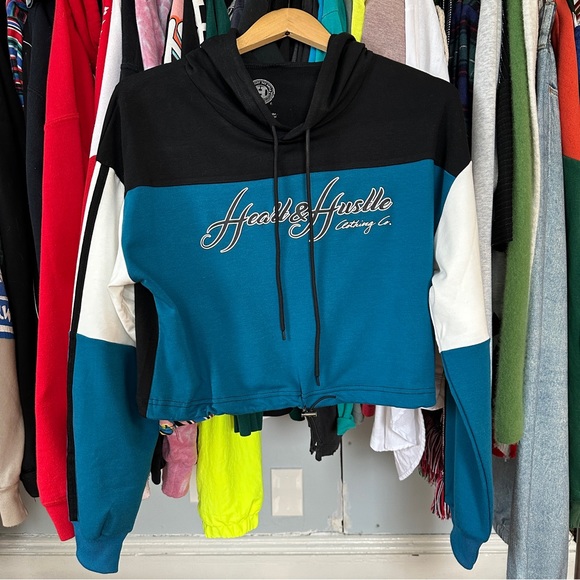 Heart & Hustle color block hoodie - Picture 1 of 5